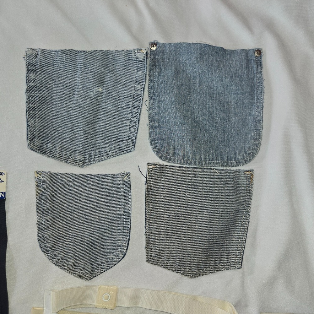 Vintage Sewing Accessories 80+ Zippers Elastic Jean Pockets Snaps Needles Rulers - Picture 7 of 16